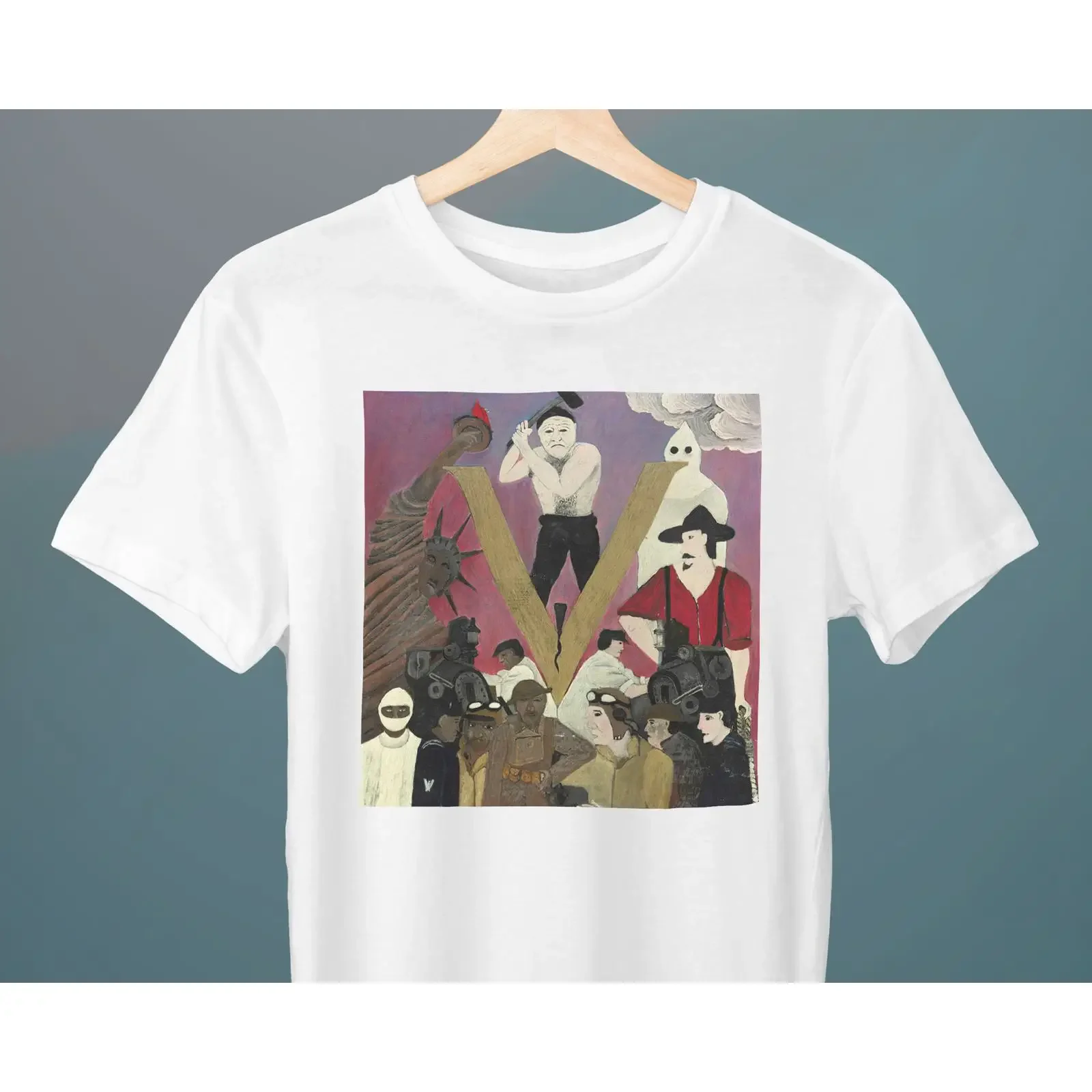 Mr Prejudice Horace Pippin T Shirt Naive Art Primitivism for Her Him Lover vintage Washed streetwear Stretched Versatile Casual