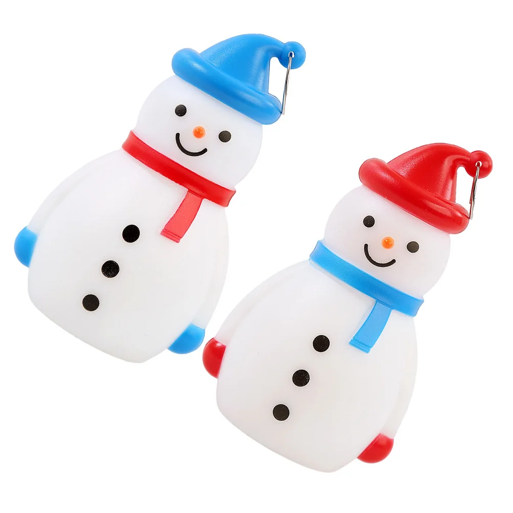

2Pcs Snowman Xmas LED Lights Operated Festive Desktop Decoration Indoor Christmas Light Christmas Lights