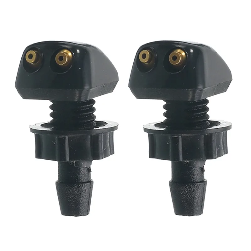 2 Pcs/Set Car Universal Front Windshield Wiper Nozzle Jet Sprayer Kits Sprinkler Water Fan Spout Cover Washer Outlet Adjustment