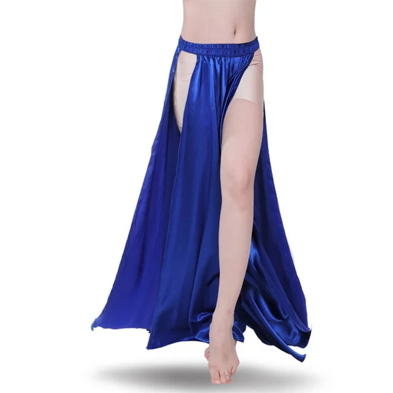 Performance Belly Dance Costume Saint Skirt 2-sides Slits Skirt Sexy Women Oriental Belly Dance Skirt Female Dance Clothes