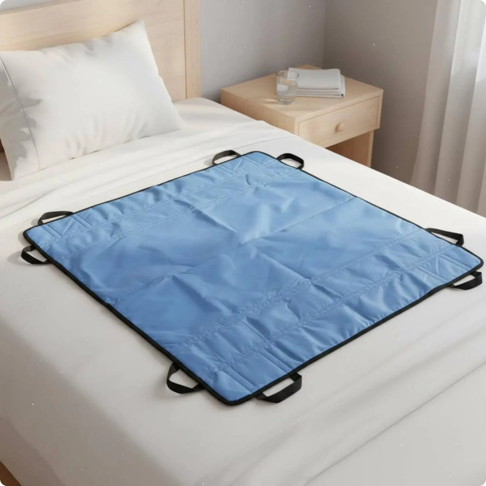 Bed Transfer Turning Assist Belt for Elderly Patient Lifting Sheet with Multiple Grip Handles for Nursing Home Repositioning