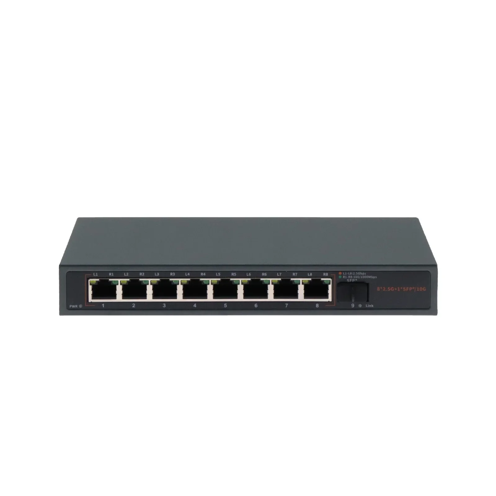 

8x2.5Gbps RJ45 Ports + 1 x10G SFP+ Fiber Port Ethernet Switch