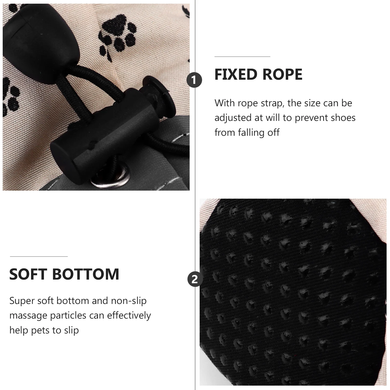 

4Pcs Puppy Shoes Dog Boots Waterproof Anti-Skid Soft Soles Adjustable Paw Protectors Outdoor Indoor Pet Booties