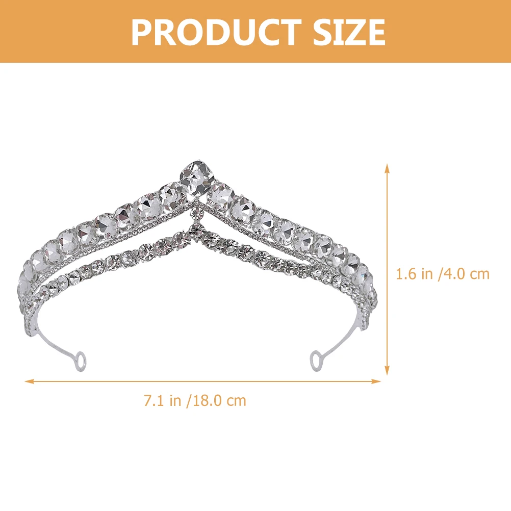 

Rhinestone Crown Tiara Women Princess Hair Accessories Decorative Bride Rhinestone Tiara Headpiece Wedding Party Gifts