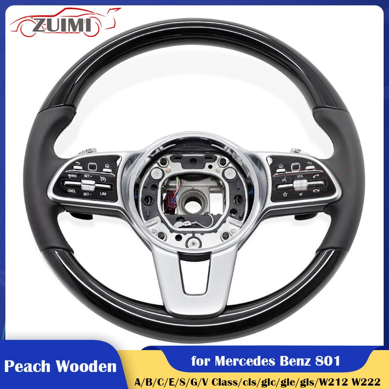 

Peach Wooden Steering Wheel Cover for Mercedes Benz W204 W205 W211 W212 W222 W22 A/B/C/E/S/G/V Class cls glc gle gls gla cla glk