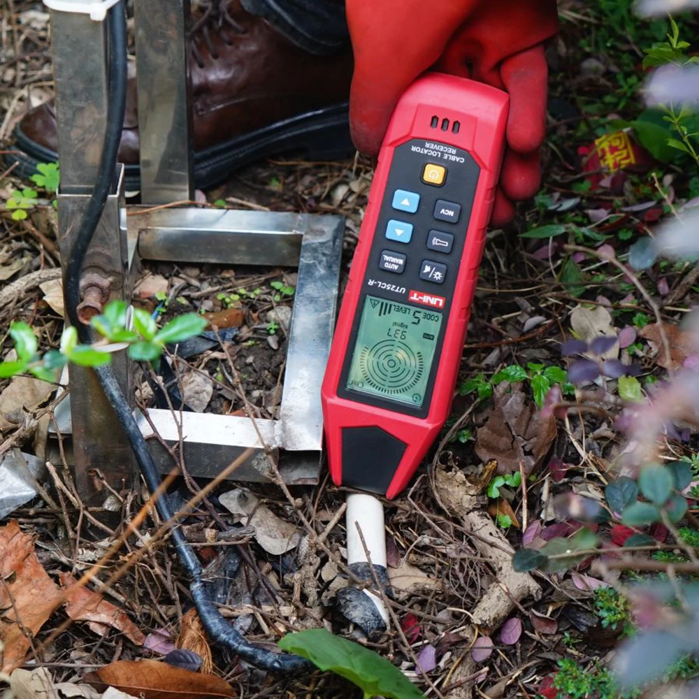 Localizador de cabos UNI-T-Handheld, Teste elétrico sem contato, NCV, Detector de segurança elétrica, Rastrear caminhos de cabos subterrâneos, UT25CL