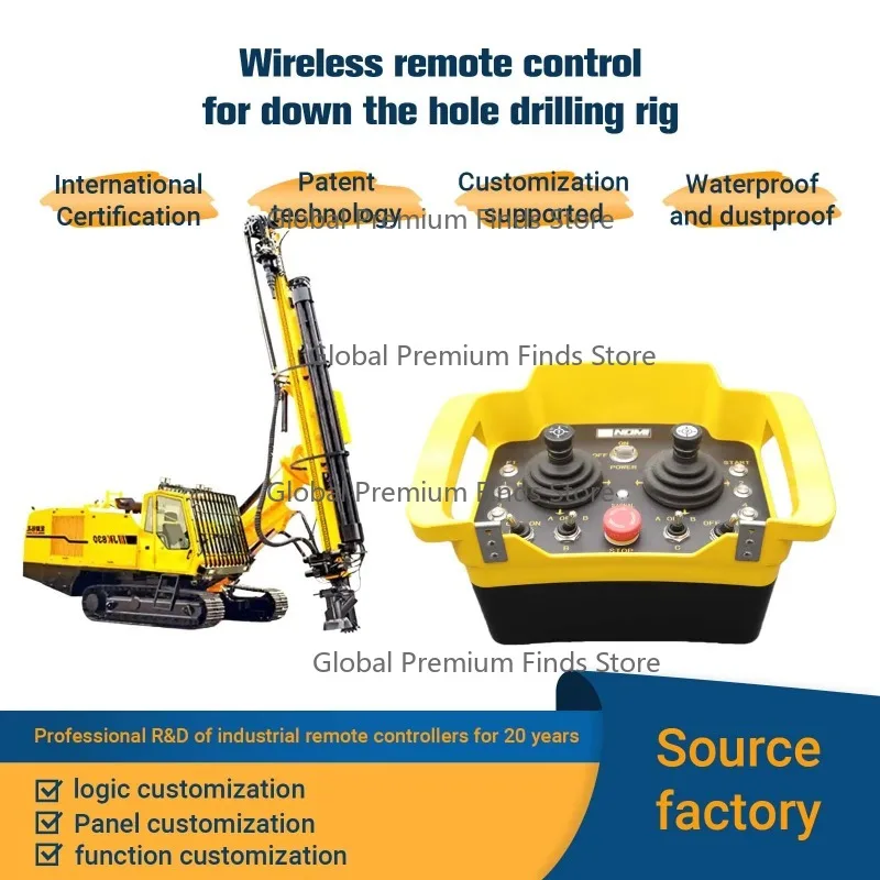 High-Precision Crane Remote   Wireless, Hydraulic Proportional   IP68  7 Custom Functions   Safe Lifting