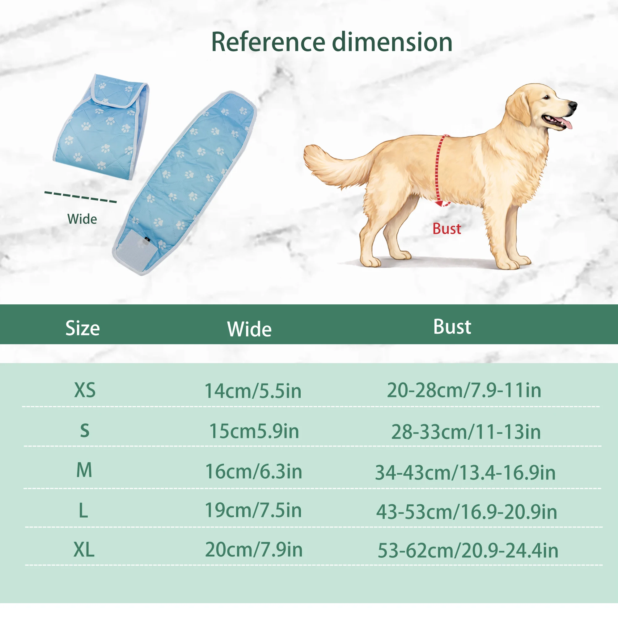 Male Dog Physiological Pants Adjustable Breathable Anti Urinating Randomly Heat Period Anti Harassment Male Dog Belly Band