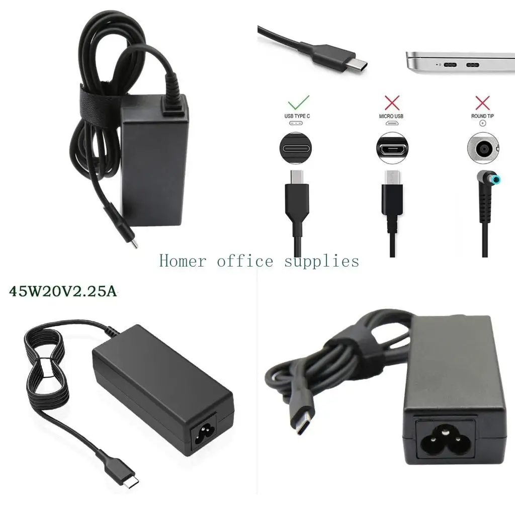

K43B 20V 2.25A 45W AC Adapter Fit for Thinkpad ADLX45NLC3 ADLX45NDC3A ADLX45NCC3A Laptop Power Supply Cord