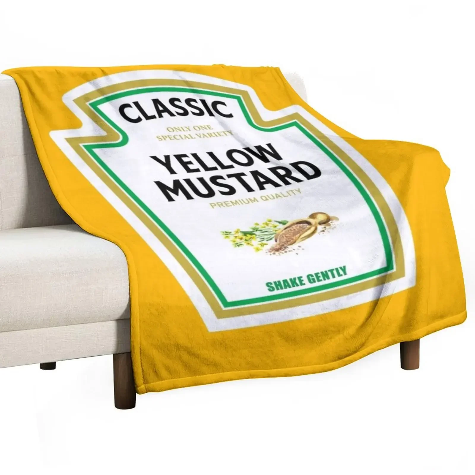 Mustard Halloween 2023 Costume Matching Family Group Couple Mayo Ketchup Throw Blanket Bed Blankets