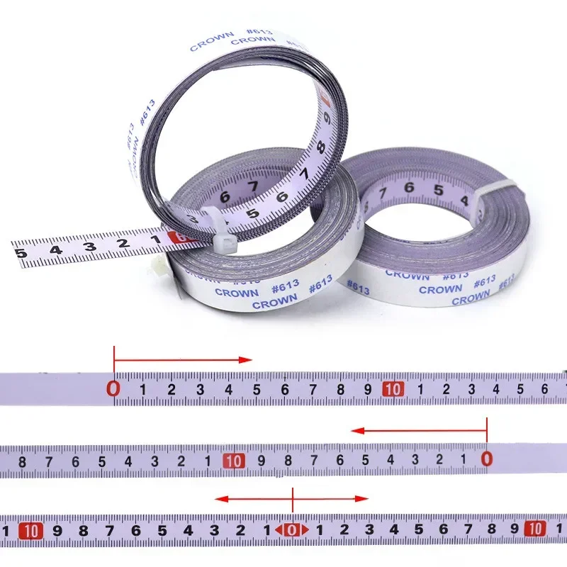 Miter Track Tape Measure Self Adhesive Metric Steel Ruler Miter Saw Scale for T-track Router Table Saw Band Saw Woodworking Tool