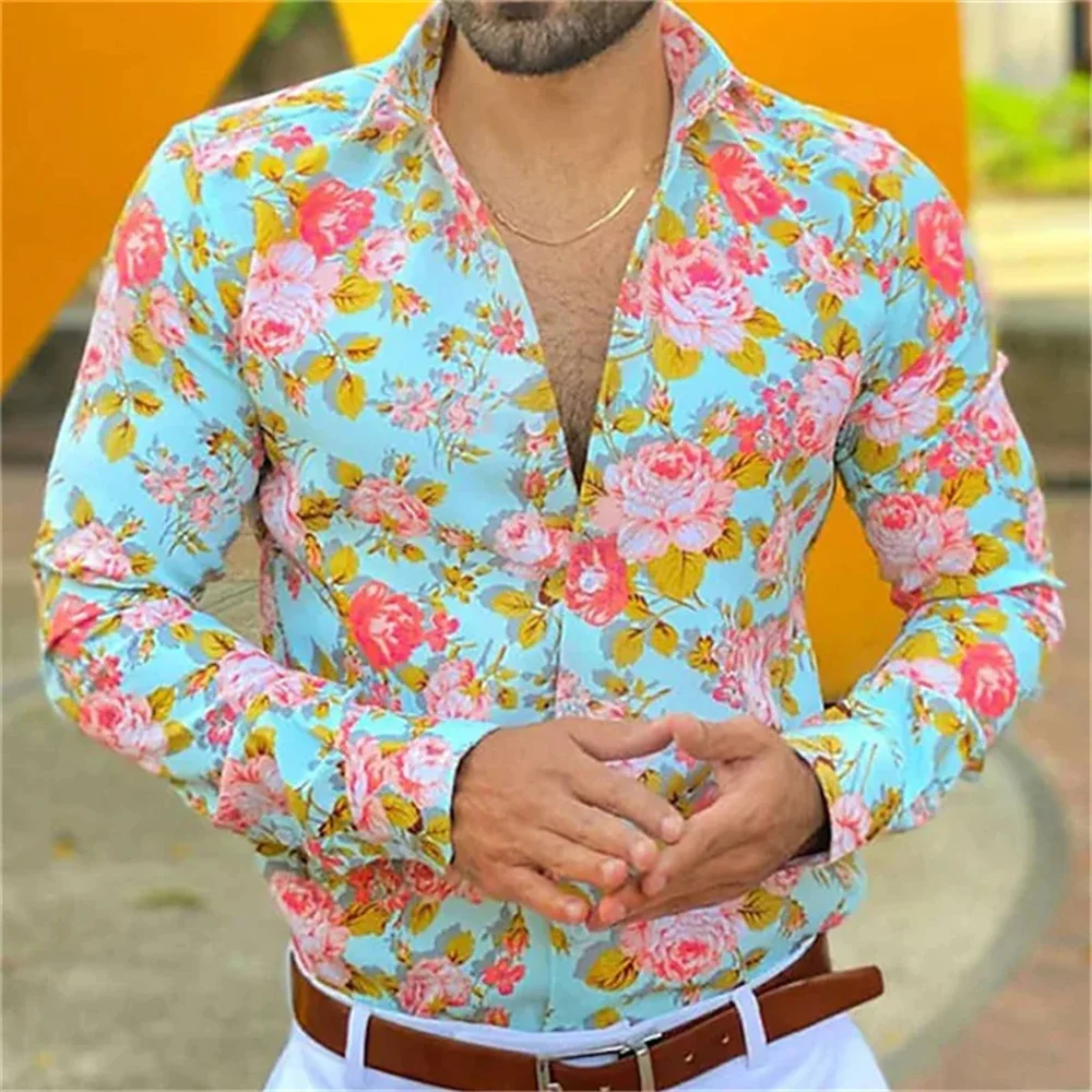 Men's shirt graphic cube 3D printed shirt casual long sleeve button top clothing fashion design party ball shirt summer 6XL