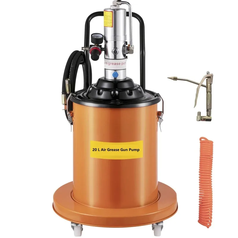 【Industrial】20 L Air Grease  Pump Grease Pump Set Electric 5 Gallon Air Operated Grease Pump With 20FT High Pressure Hydrauli