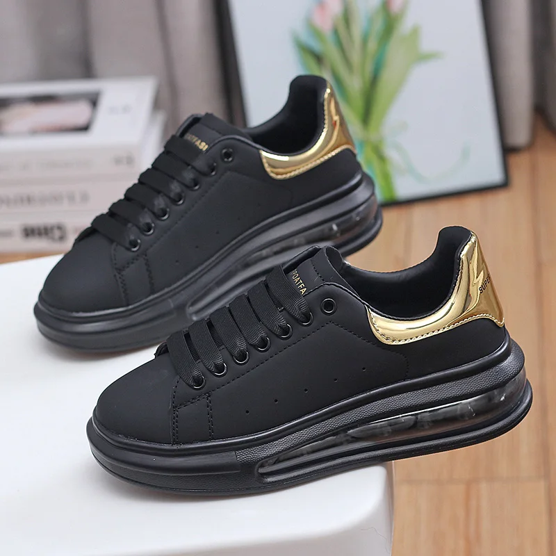 Air-cushion white shoes, trendy women's lightweight soft-soled thick-soled shoes, 2024 versatile couple casual shoes