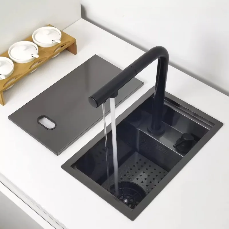 

Hidden Mini Island Sink Small Size Invisible Bar Sink Single Bowl Cup Washer Kitchen Sink