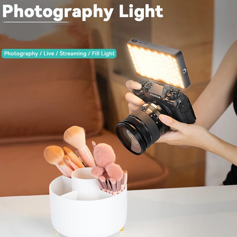 2500K-6500K RGB LED Camera Light Full Color Output Video Light Kit Dimmable Bi-Color Panel Light CRI 95+ Rechargeable 3100mAh ﻿