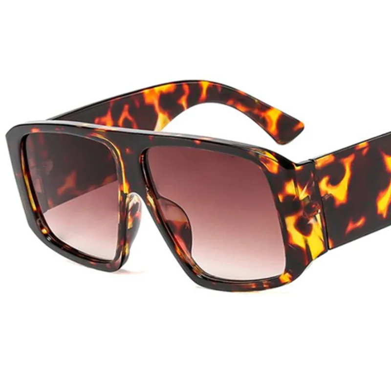 Fashion Sunglasses Unisex Sun Glasse Oversize Frame Anti-UV Spectacles Square Eyeglasses Width Temples Ornamental