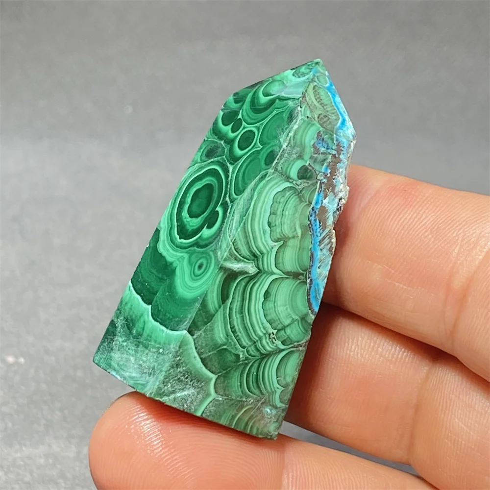 

1PC Natural Beautiful Chrysocolla Crystal Tower Glass Processed Sakura Pyramid Obelisk Home Decor Gift