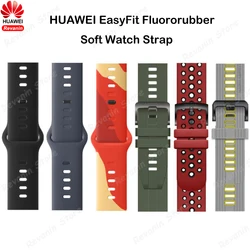 Original HUAWEI EasyFit Soft Fluororubber Watch Strap Sport Watchband for WATCH 3 GT 3 Pro Runner Bracelet GT 2 Watch Belt 22mm