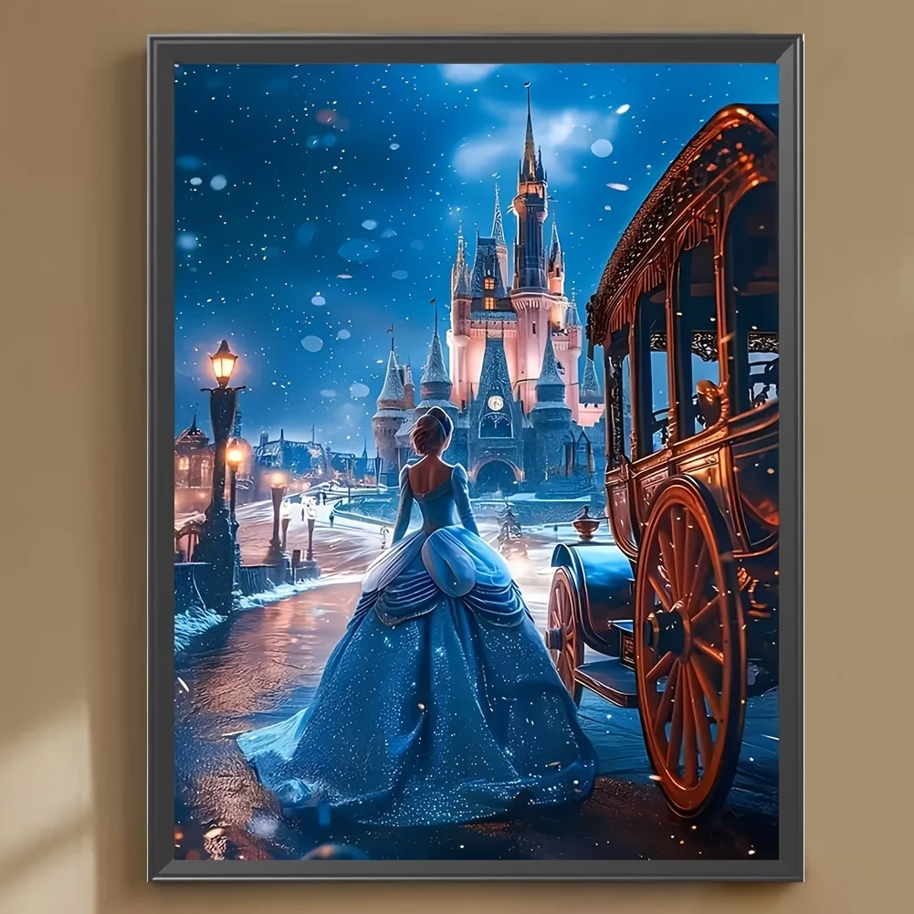 5D Diamond Mosaic Cartoon Castle Princess Full Round/Square DIY Diamond Painting Complete Kit Home Decoration Frameless