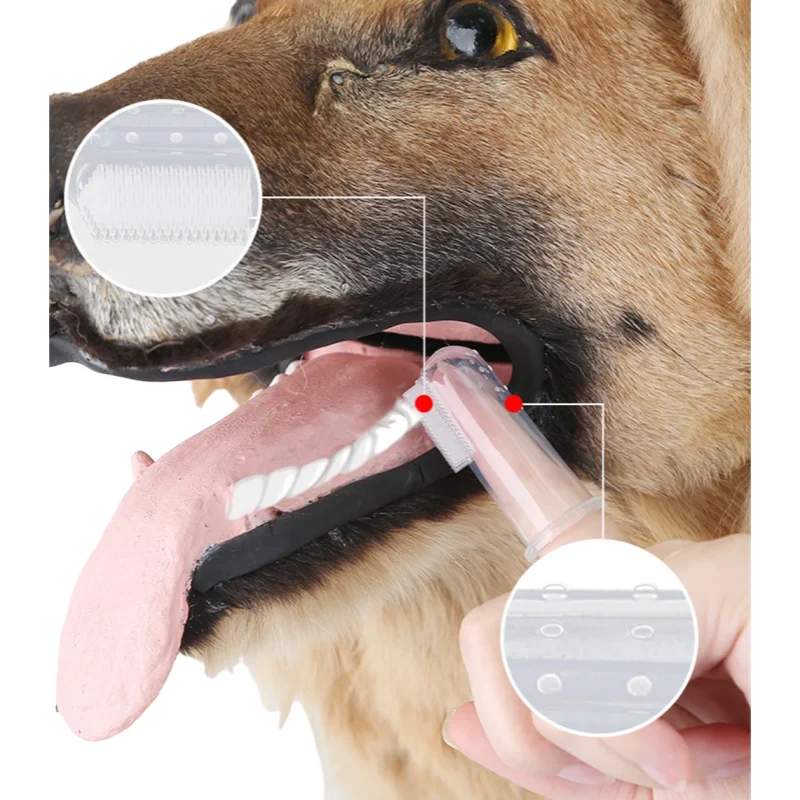 1Pcs Pet Silicone Finger Cover Toothbrush Cat and Dog Brushing Tool Pet Teeth and Oral Cleaning Product Pet Supplies Accessories