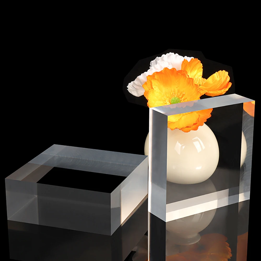 1Pcs 10mm~40mm Transparent Acrylic Geometric Stereo Shooting Props, Photography Table, Cube Decoration, Ornaments