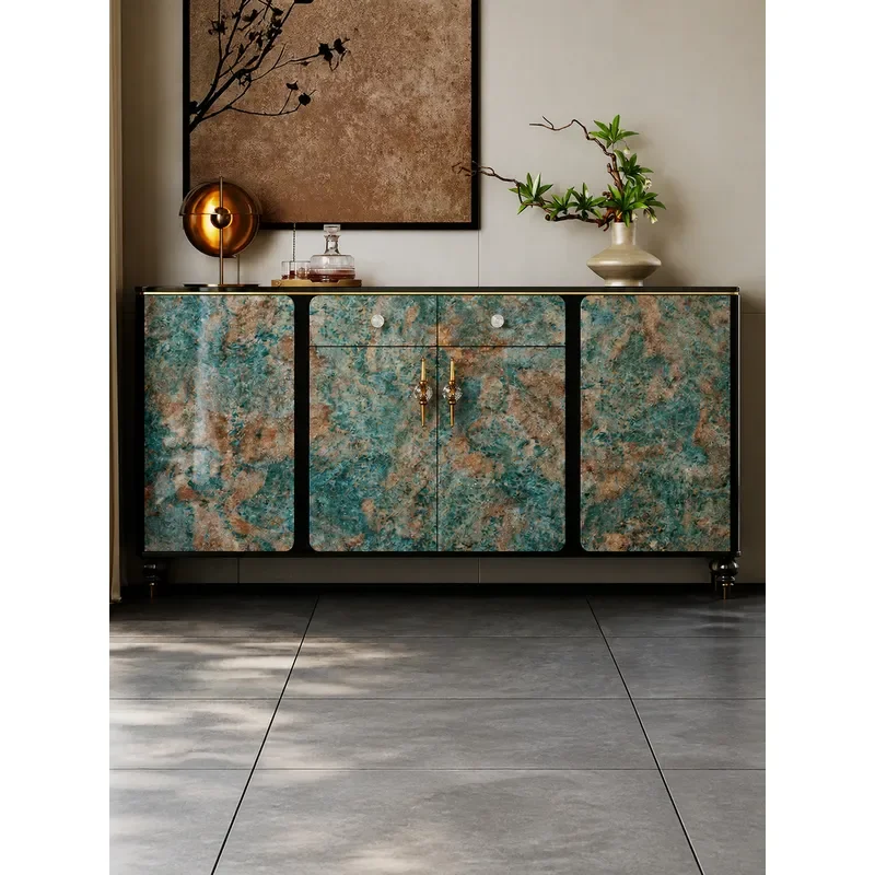 Italian Light Luxury Dining Side Cabinet Solid Wood Living Room Home 2026 New High End Atmospheric Dining Room Wall Entrance