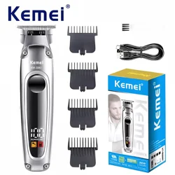 Kemei KM-2261 Electric Hair Clipper USB Rechargeable Cordless Beard Trimmer Men Powerful Hair Clipper Trimming Tool