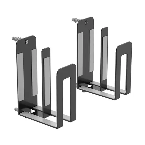 Wall Mount Metal Shelf for Laptop Tablet Router - Black Compact 14.5 x 9.5 x 5 cm Mounting Bracket for Devices