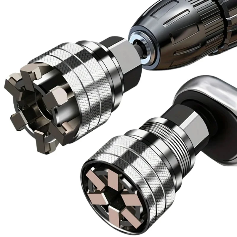 

Multi functional adjustable adapter clamp, electric manual wrench, electric drill, screw socket, adjustable magic socket tool