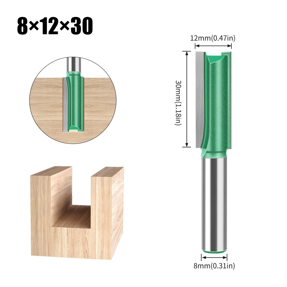 3mm-20mm Durchmesser 8mm Schaft Gerade Bit Wolfram Hartmetall Einzigen Doppel Flöte Router Bit Holz fräser Für Holz Werkzeug