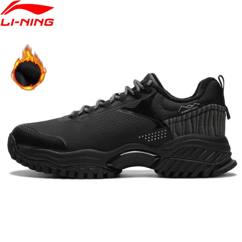 Li-Ning 남성용 LN CONQUEROR LOW 라이프 스타일 신발, 따뜻한 양털 쿠션, 스포츠 신발, 레저 워킹 스니커즈, AGLU247, 겨울 