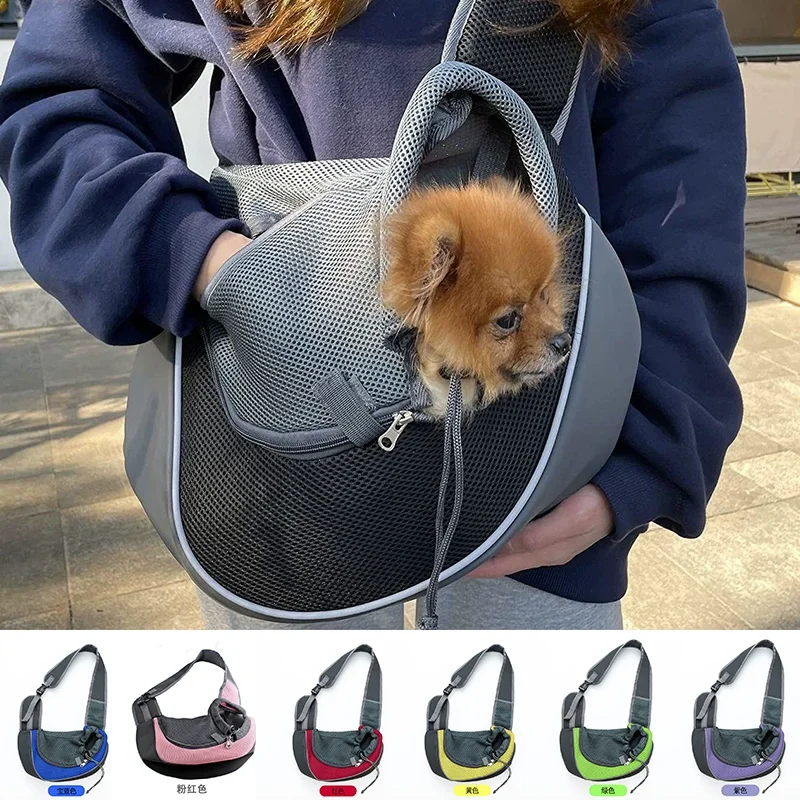 الحيوانات الأليفة القط الكلب الناقل على ظهره حقيبة سفر حمل حقائب كتف شبكة الرافعة حمل حزمة الحيوانات الأليفة حمل لوازم حقيبة كتف Crossbody