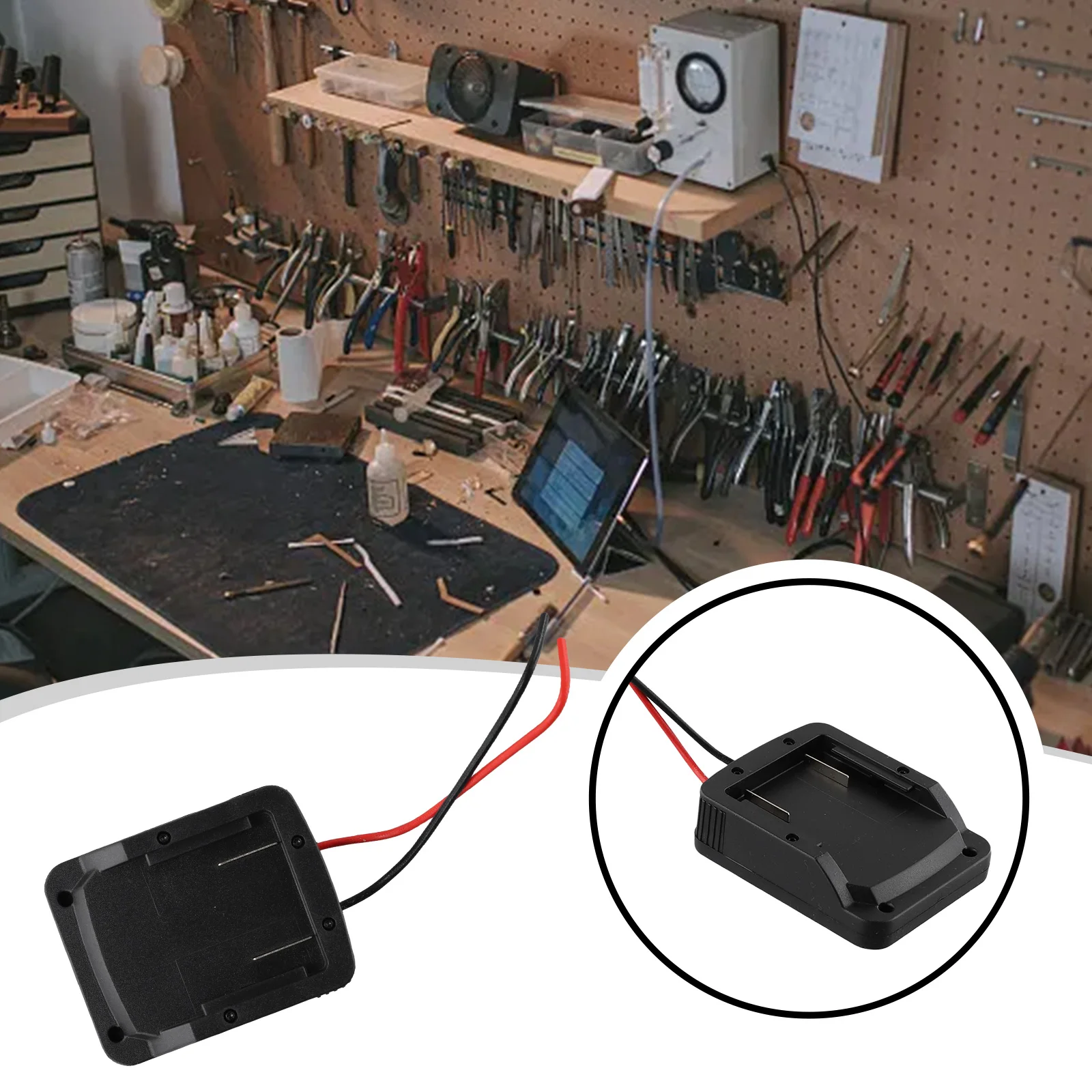

Adaptor Battery Adapter Compatible With Connector Black DIY Dock For Metabo 18V Li-ion Battery Output Part Power