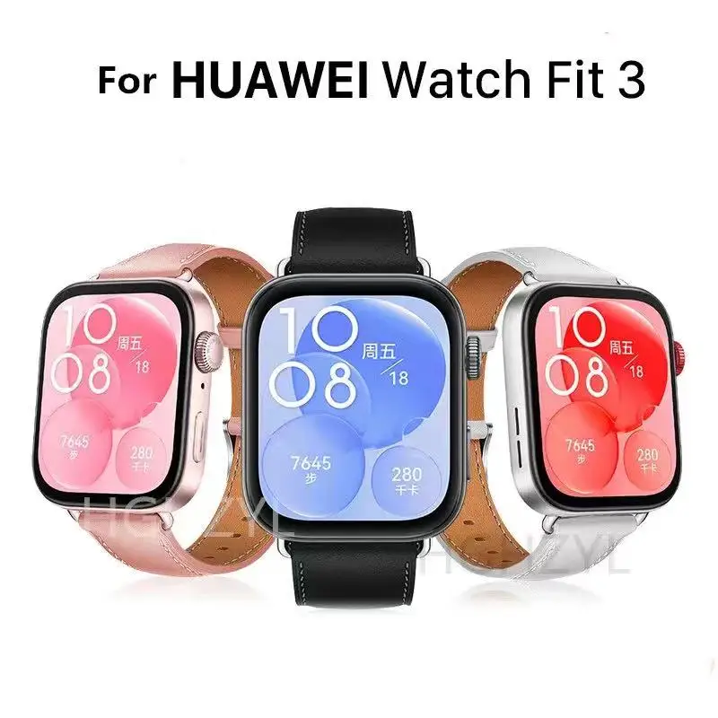 

Leather Strap For Huawei Fit 3 Smart Watchband Replacement Correa For Huawei Watch Fit 3 Bracelet Wristband Strap Accessor