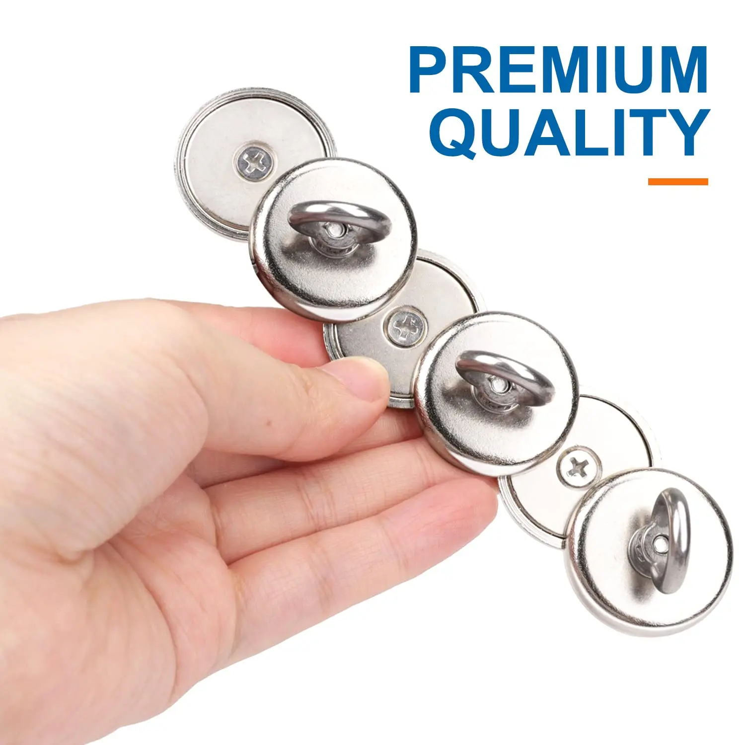 

6Pcs Magnetic Hooks Heavy Duty Magnetic Hooks with Countersunk Hole Eyebolt Perfect for Home Kitchen Workplace Office and Garage