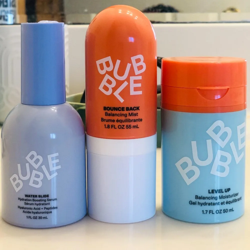 Crema hidratante para el cuidado de la piel con burbujas, crema hidratante y niebla equilibrante de 50ML, crema iluminadora para ojos para uso normal a seco