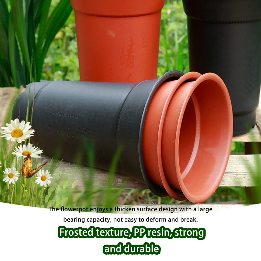 กระถางกล้วยไม้เรซินสำหรับสวนระเบียงกระถางดอกไม้การตกแต่งบ้านกระถางแบบหนาระบายอากาศได้สำหรับปลูกพืชสมุนไพรสีดำ