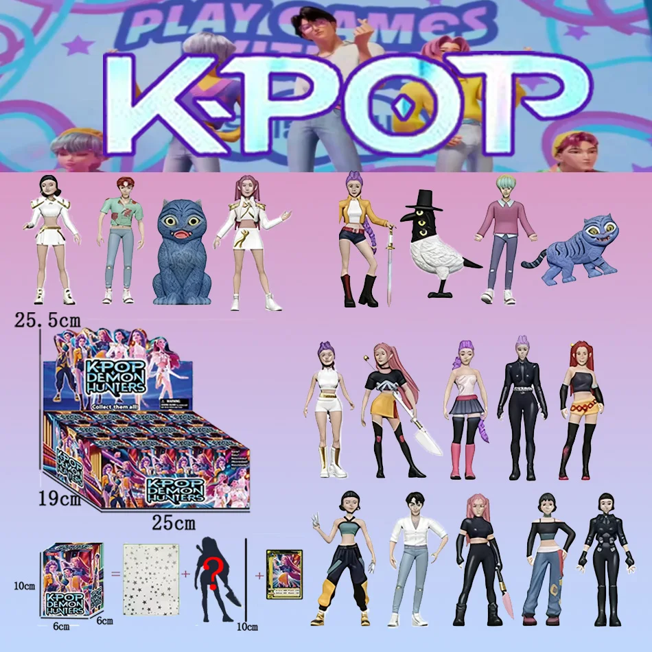 Figurka Kpop Demon Hunters, Blind Box, Model Zabawka, PVC, Kreskówkowe Gadżety Gamingowe, Dekoracja Biurka, Kolekcja, Prezent