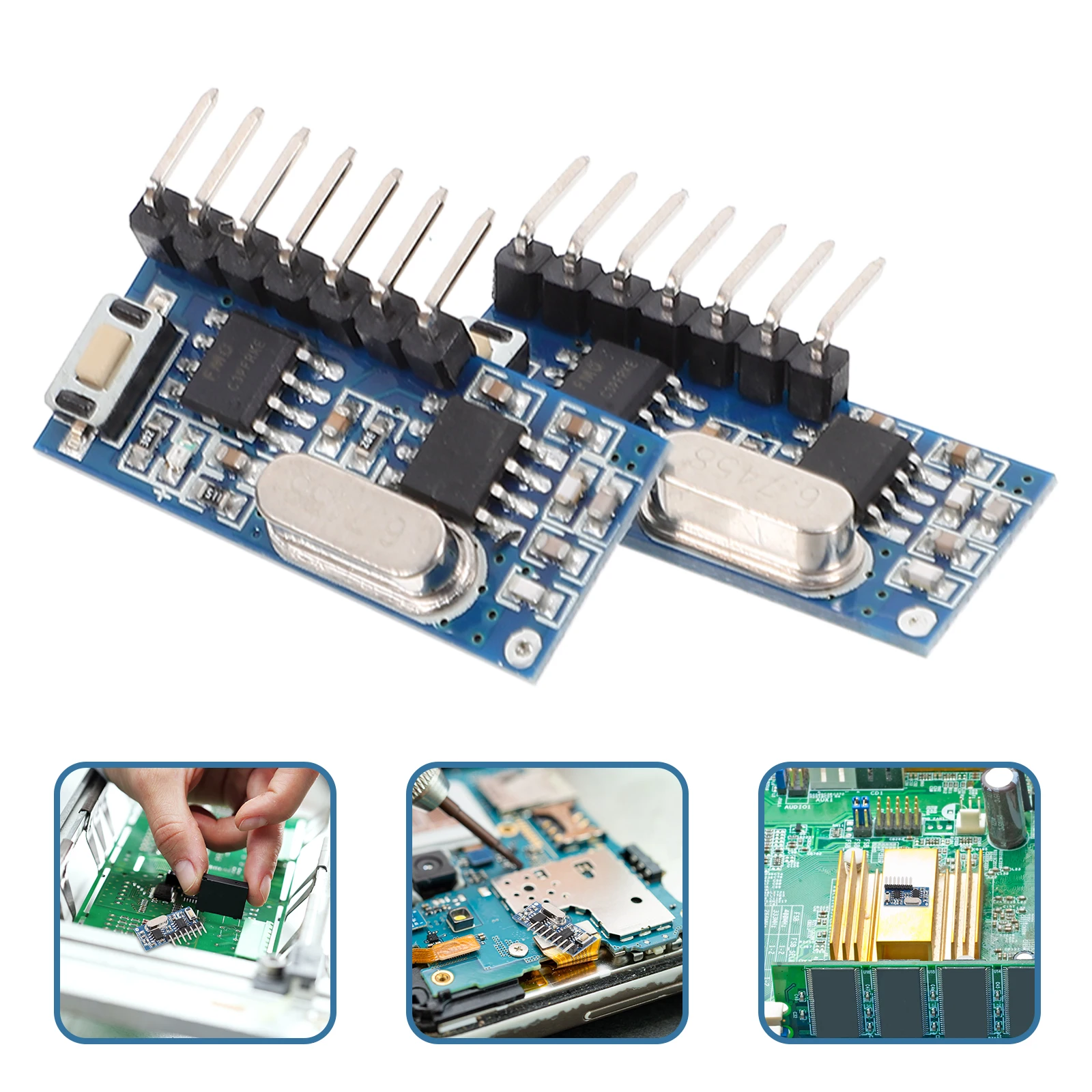 

2pcs Wireless Receiver Module For Industry Relay Starter Transmission Forward Reverse Recognition Replacement Link Educational