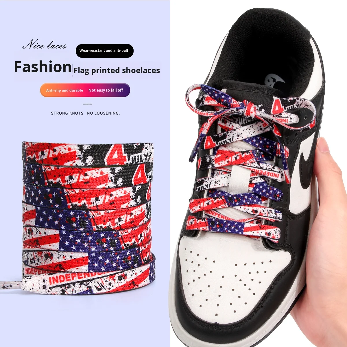 Colorful Tie Dye Personalized Shoelaces for White Sports Board Shoes - Durable Printed Laces for Sneakers