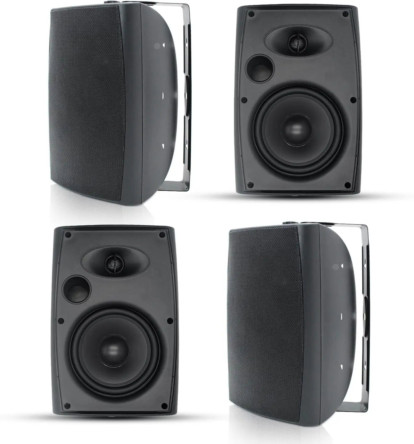 6.5 Inch 800W Passive Outdoor Speakers Wired Waterproof 2-Way Wall Mounted Speakers with Bass Suitable for Patio Pool Deck