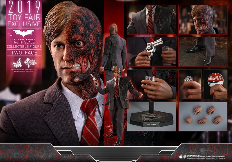 In Stock HOTTOYS MMS546 1/6 Scale Aaron Eckhart The Dark Knight Two Face 12'' Full Set Collectible Male Action Figure Model Doll