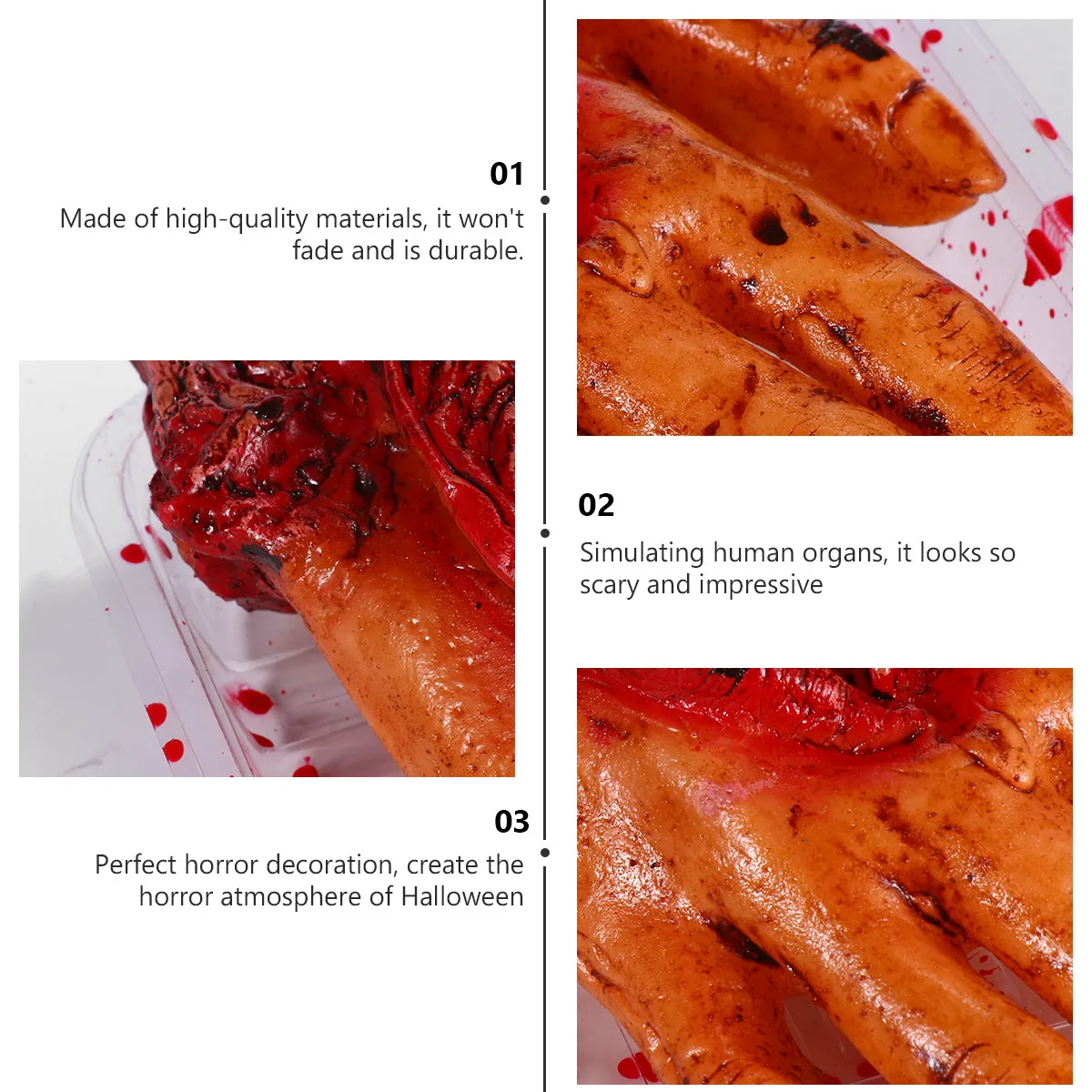 

1 шт. Реалистичная рука с шрамами, жуткий реквизит в виде обезреченной руки, товары для Хэллоуина, для розыгрышей, декор для дома с привидениями, сценический декор, мертвая рука