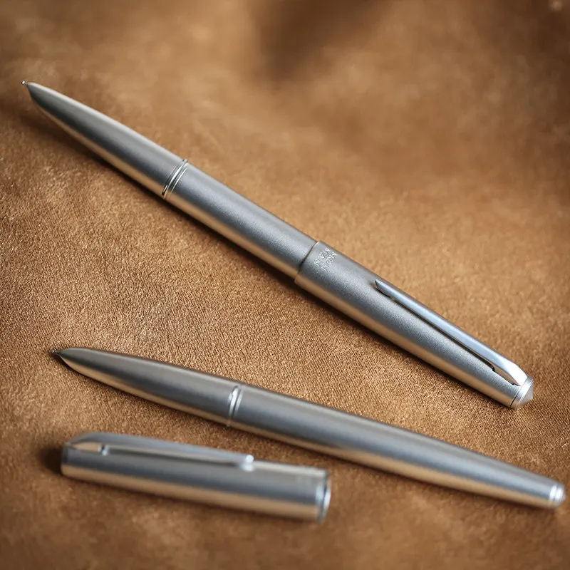 

MAJOHN Ti200 Fountain Pen Titanium Alloy Press-to-Open F Nib EDC Pocket Writing Pen Gift School Supplies Office Supplies