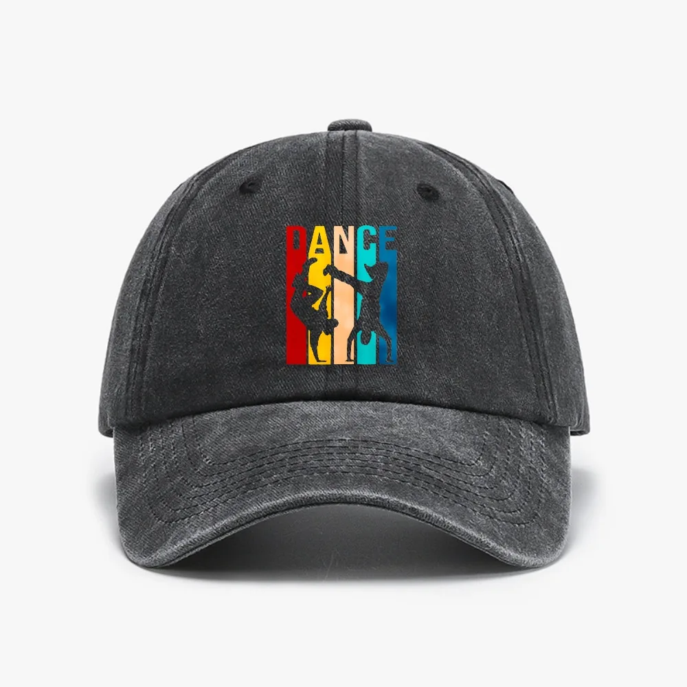 

Dance Breakdance Adjustable Golf hat Retro Outdoor Washed denim baseball caps Sun Protection Casual Versatile Hats