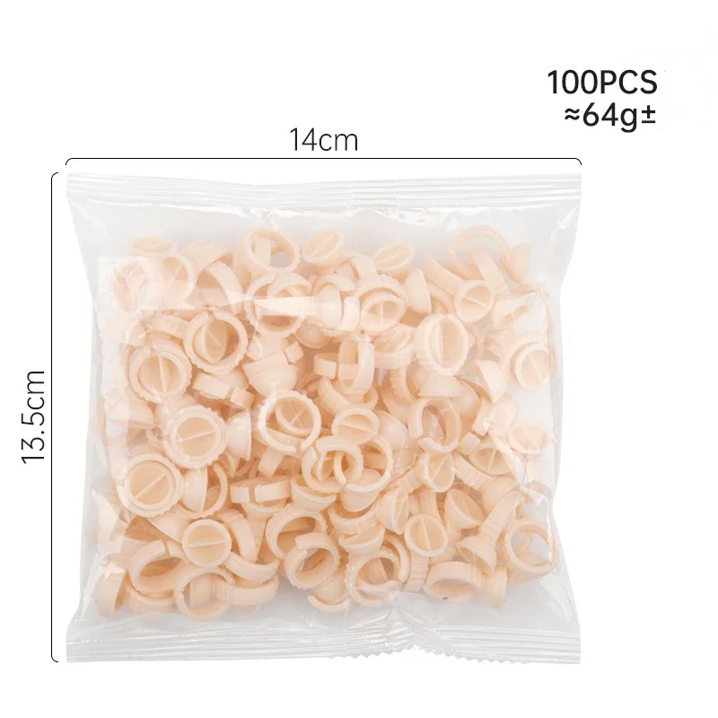 100Pcs Disposable Silicone Pigment Glue Rings Microblading Tattoo Cups  Eyelash Extension Makeup Tools Lash SuppliesTattoo Tool