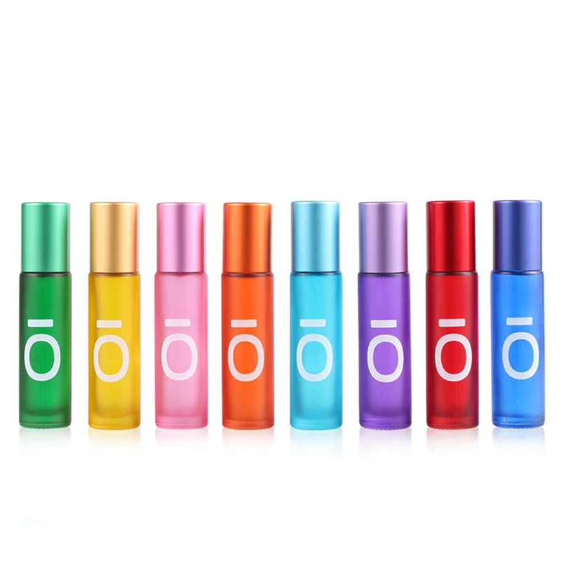 16 Stück 10ml Glas rolle auf Flasche leere ätherische Öl walze Flasche Reise probe Parfüm flasche Glas fläschchen für Aroma therapie öle