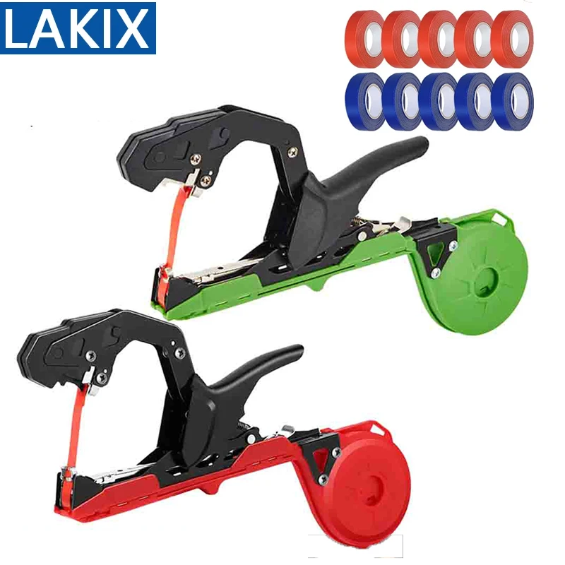 

Машина для обвязки ветвей садовых растений с 10-рулонной лентой, набор ветвей растений, ручной инструмент для связывания домашних растений, ленточный инструмент, машина для связывания