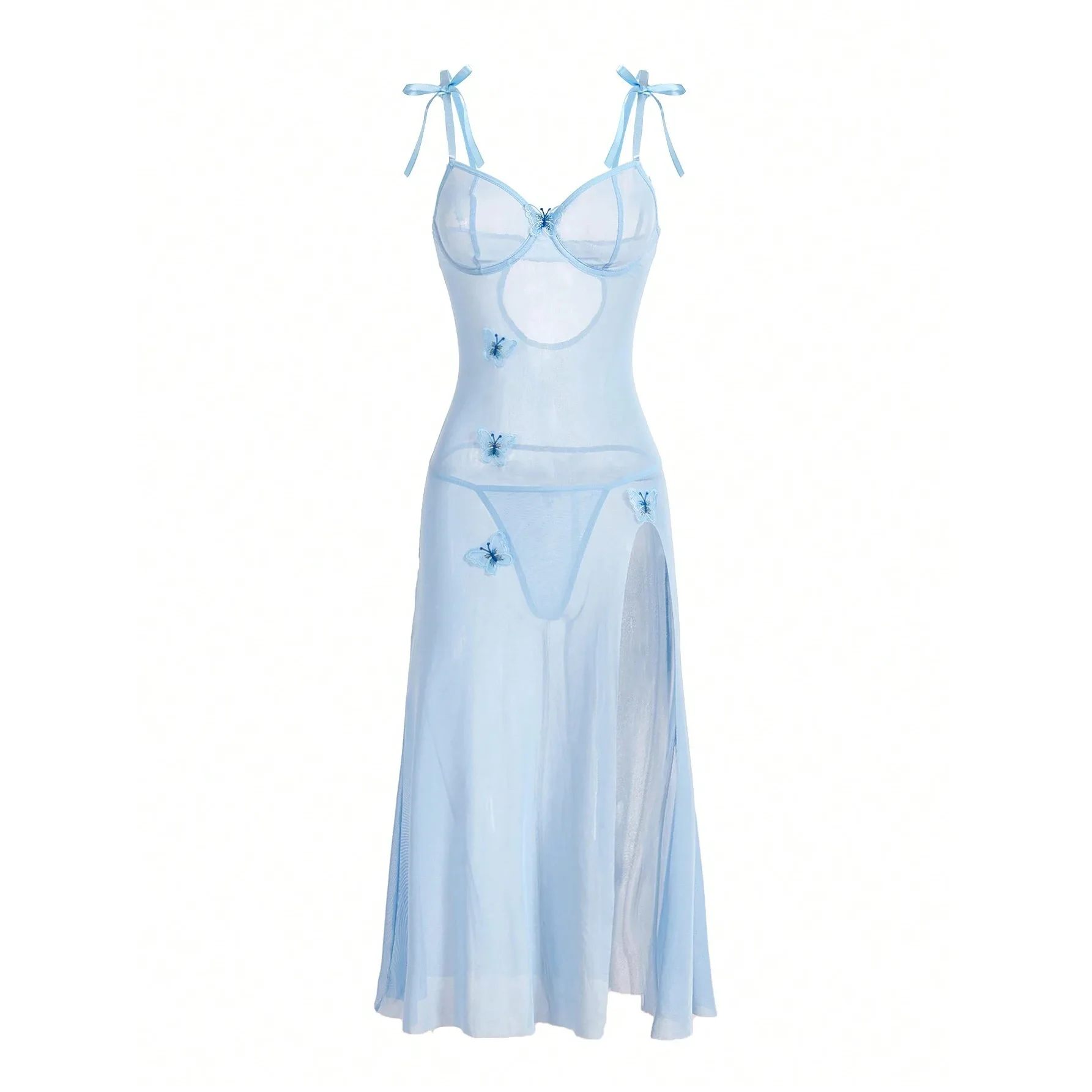 

Женские платья, сетчатое платье Babydoll, сексуальное прозрачное нижнее белье с разрезом, порно, сексуальное тюлевое соблазнительное кружевное платье с открытой спиной, эротический костюм 2025